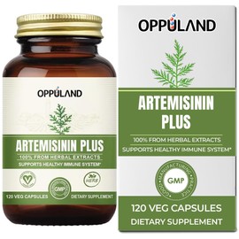 oppuland Artemisinin Plus – Sweet Wormwood Extract 100mg – Artemisia Annua Complex with Folic Acid & Selenium – Herbal Supplement for Immune System & Wellness – Vegan Capsules – 120 Count
