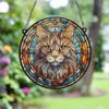 Image Industry Cat Maine Coon Stained Glass Effect Suncatcher -