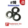 Star Stainless (Qty 250) #10 Stainless Steel Regular Split Lock