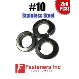 Star Stainless (Qty 250) #10 Stainless Steel Regular Split Lock Washers Type 18-8