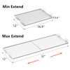 Slideep Adjustable Closet Storage Shelves with Seamless Sticker, Stainless Steel