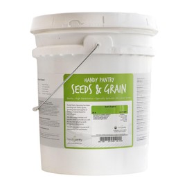 Handy Pantry Organic Spelt Seeds – Bulk Grain for Baking, Seed Rotation, Homesteading, Grinding – 30 lb Food-Grade Bucket – Non-GMO, Whole, Untreated