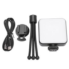 RGB Photography Lights 2000mAh Rechargeable LED Camera 360° Full Color 2500‑9000K Fill Light with 3 Cold Shoe