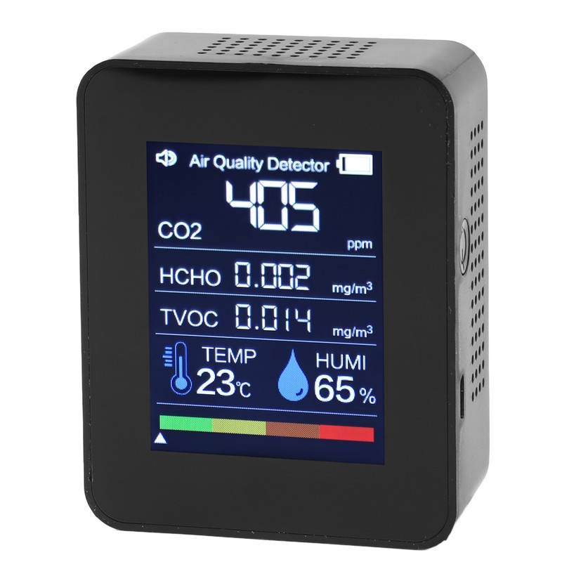 5 in 1 Air Quality Detector Portable Indoor Tester CO2