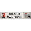(6 DESIGNS) No Junk Mail Sign sticker for Letterbox Leaflet