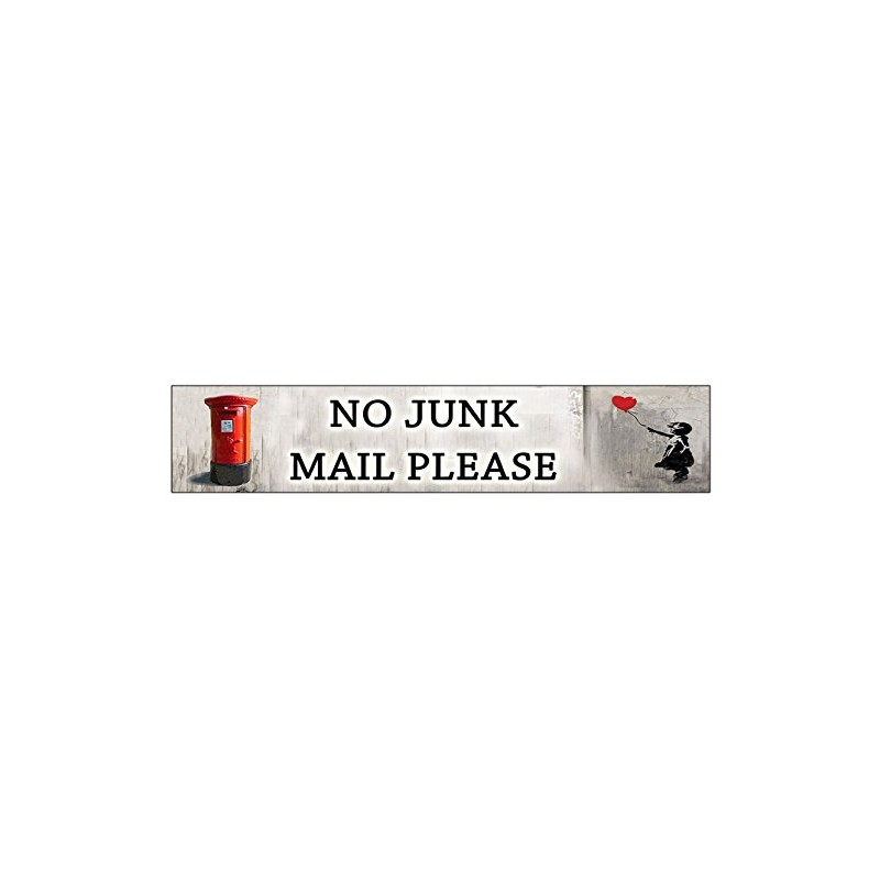(6 DESIGNS) No Junk Mail Sign sticker for Letterbox Leaflet