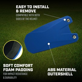 3N2 Jaw Guard C-Flap – High-Impact Plastic, Soft Foam Padding, Ambidextrous Design – Matte, Navy Blue (One Size)