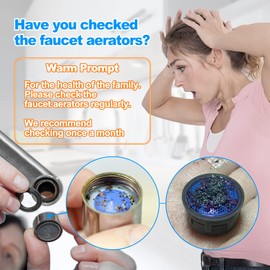 Faucet wrench, Aerator Key, Faucet Aerator removal tool, With Aerator Shell Removal Tool, Replacement Cache Aerators for Sink M 16.5, 18.5, 21.5, 24 mm Tap Aerators Flow Restrictor.