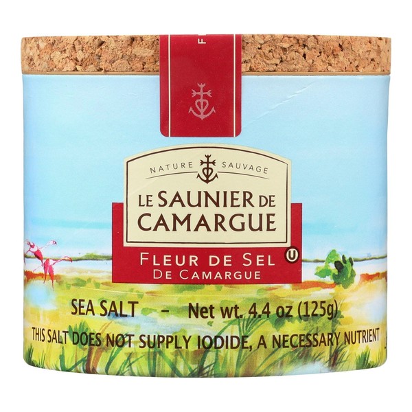 Le Saunier De Camargue Fleur De Sel Sea Salt, 125 Gram - 6 per case.