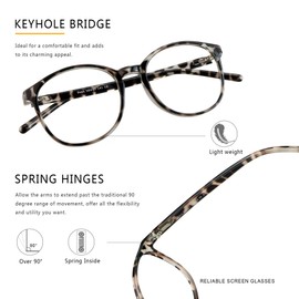 LAMBBAA Vintage Round Progressive Multifocal Presbyopic Glasses, Photochromic Gray Sunglasses for Men Women Readers (+0.00/+2.50 Magnification)