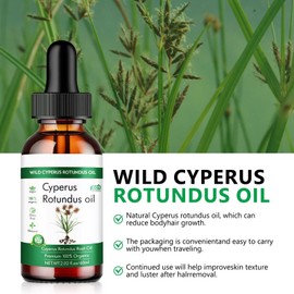 Cyperus Rotundus Oil 2/3 Pack 100% Cyperus Oil Natural Nut Glass Oil Inhibits Hair Growth, Moisturizing, & Soothing for All Skin Types 2 Pack