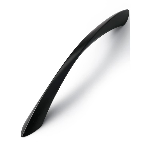 JIASENBAO Black Cabinet Pulls 6.3 Inch Arch Twisted Matte Black