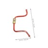 Gatuida 3Pcs Oil Air Compressor Aluminum Tube with Brass Valve