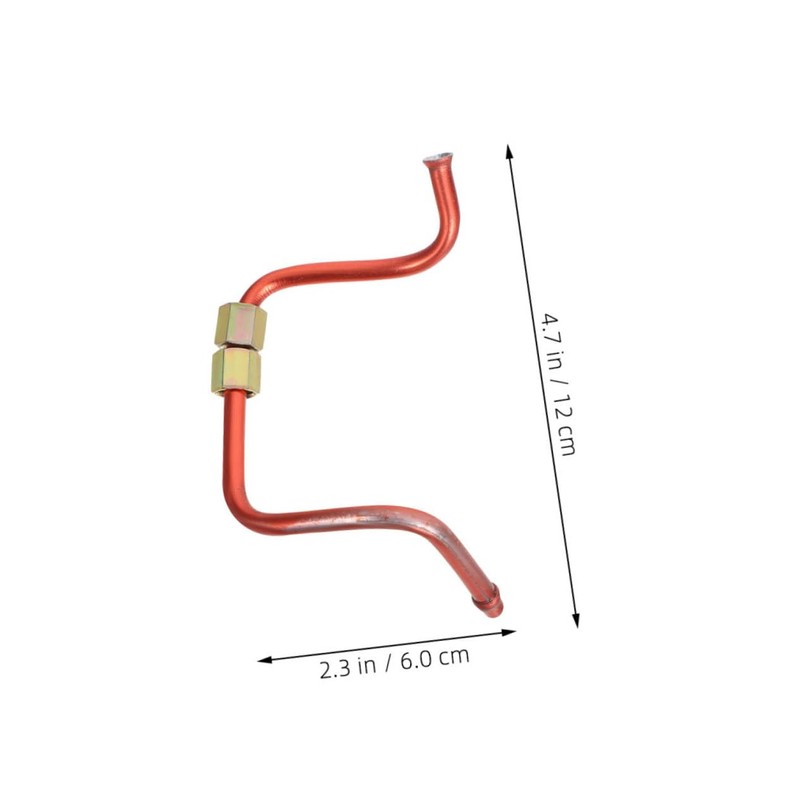 Gatuida 3Pcs Oil Air Compressor Aluminum Tube with Brass Valve