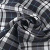 HOULIFE Mens Black Checkered Handkerchiefs 100% 60S Cotton Classic Tartan
