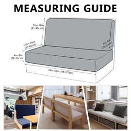 Vapor Fitness PU Leather RV Dinette Cushion Covers, RV Couch Cover Waterproof Stretchable, RV Seat Covers, Includes 2 Bench Cushion Cover & 2 Backrest Covers(Brown)