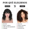 Peluca Mujer Corta Ondulada Negra Aspecto Natural Uso Diario