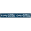 Unique 82546 Foil Happy Banner-2.74 m-Glitz Blue Birthday Party-1 Count