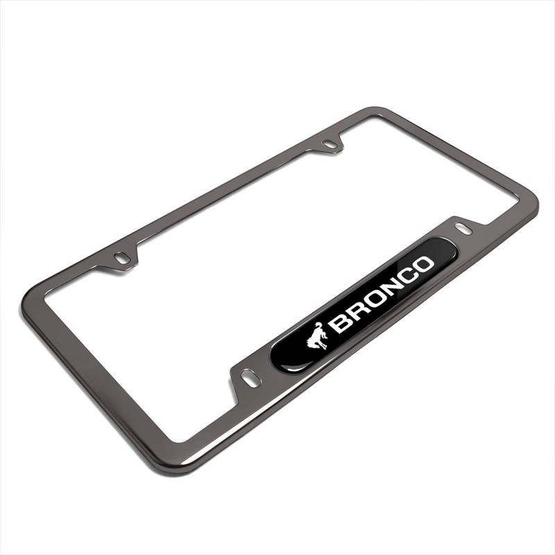 iPick Image Made for Ford Bronco Black Insert Gunmetal Chrome