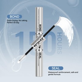 Lash Bond and Seal AiryCute, 150H Long Lasting Waterproof Lash Glue for Eyelash Clusters, Strong Hold, Latex-Free & Non-Irritating Extension Glue for Sensitive Eyes & DIY at Home(White 5ml+5ml)