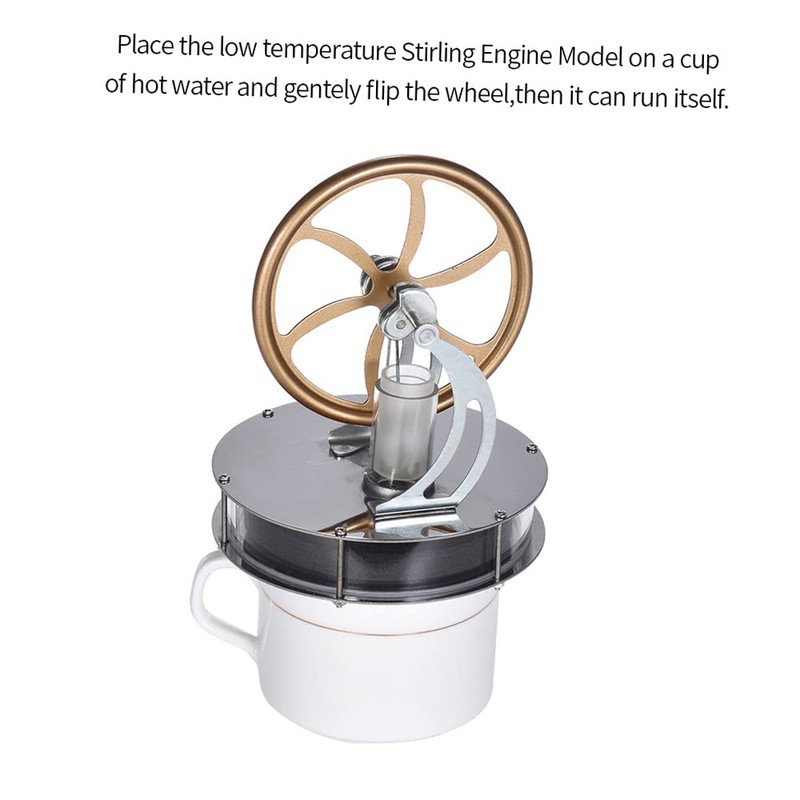 Mulcort Stirling Engine Model,Temperature Difference Machine Water-cooled Metal Power Cylinder