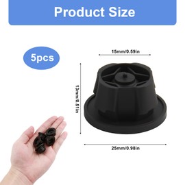 Pack of 5 Rubber Engine Cover Clips - Fastener 6420940785 for Mercedes W212 W204, OM642 Engine Cover Rubber Grommets - Fits Mercedes W204/W212 Engine Cover (Black)