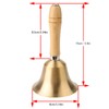 Hand bell, table bell with wooden handle, hand bell, classic