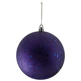 Northlight 12ct Indigo Blue Shatterproof 4-Finish Christmas Ball Ornaments 4" (100mm)