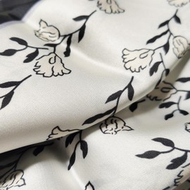 57” Silk Like Head Scarf Satin Scarf Silk Printed Square Neck Satin Scarfs for Bag Hair Scarves Handbag Gift Plain Flower