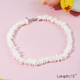 Men Seashell Necklace for Women White Puka Shell Necklace Beach Necklace for Men Women Summer Beaded Puka Necklaces for Women Gift for Him Her