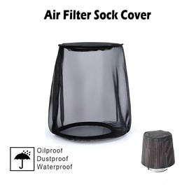 TCMI Air Filter Cover for Car Cold Air Intake Filter Cover Wrap Dustproof, Air Intake Filter Sock Cover for Harley Touring, Universal for High Flow Air Intake Filters (S)