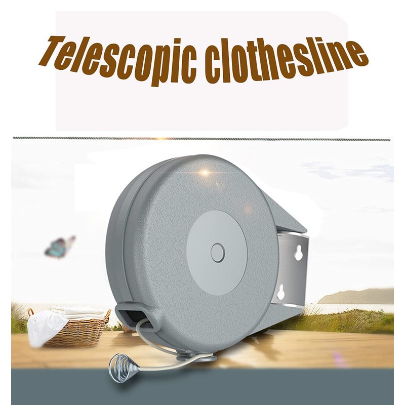 WDOPEN Retractable Clothesline-Portable Heavy-Duty Indoor and Outdoor Clothesline PVC Clothesline,