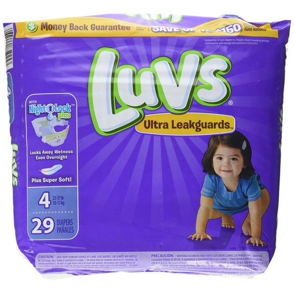 Luvs Ultra Leakguards Diapers - Size 4 - 29 ct