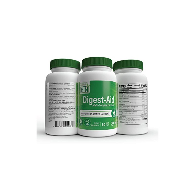Health Tru Nutrition | Digestive Enzyme, 60 Caps | Enzimas
