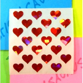 Sandylion Vintage Sandylion Red Micro Hearts Sticker Mod