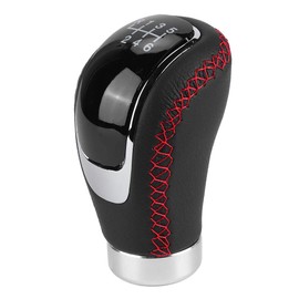 Gear Knob Focus, Car Gear Shift Knob, Universal Car Gear Knob Stick Head Gear Lever Handball Leather Universal for Car (Red)
