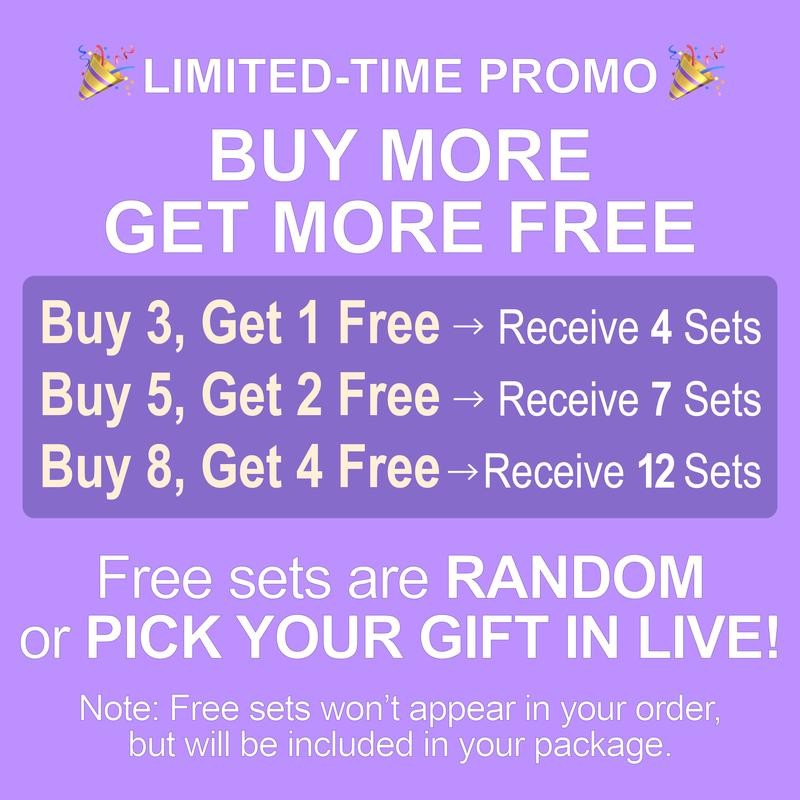 【NEW ARRIVALS!】 Press on Nails French Tip Bling Coffin Short