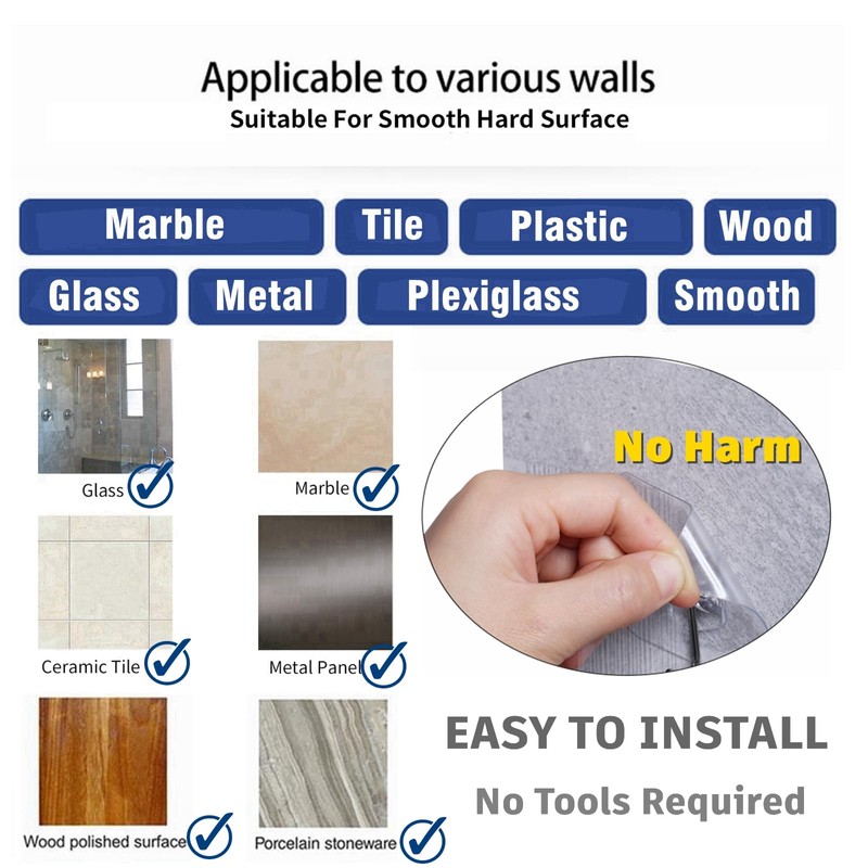 nabreeli Adhesive Hooks for Hanging 24 Pack, 33 lbs Heavy