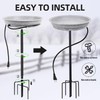 Feemiyo Heated Bird Bath for Outdoors for Winter, 75W Bird