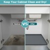 Waterproof Under Sink Mat, 28" x 19" Silicone Under Sink