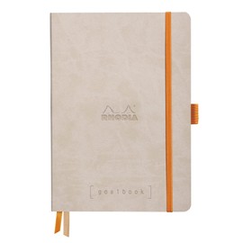 Rhodia Rhodiarama 117701C Notebook with Soft Cover DIN A4+ Format 220 x 297 mm 80 Sheets Micro-Perforated Lined with Elastic Band Bookmark and Stretchable Inner Pocket