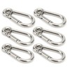 Ladieshow 10pcs Snap Hooks Spring Carabiner Clip Buckle Stainless Steel