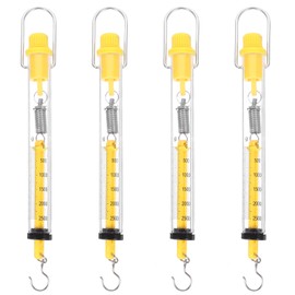 Spring Scales Plastic 2.5 kg Portable Hanging Scales Newton Power Meter Spring Scales with Hook for Teachers Students Lab Pack of 4