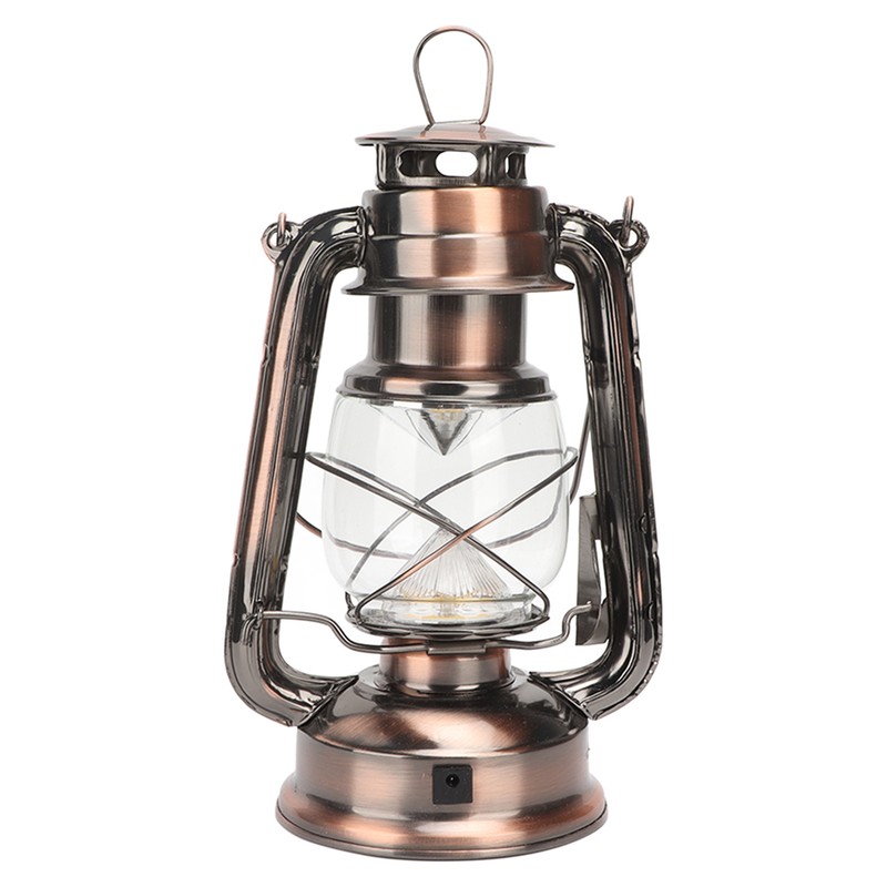 Vintage Camping Lantern 24h Battery Life USB Charging Detachable Lampshade