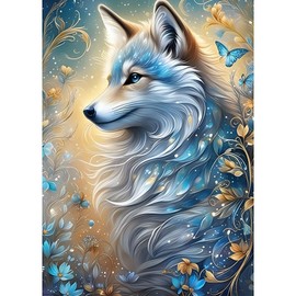 SENQAO Wolf Diamond Painting Kits for Adults-Animal Diamond Art Kits for Adults,Gem Art Kits for Adults for Gift Home Wall Decor Gifts(12x16inch)
