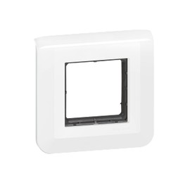 LEGRAND | Mosaic Plate with Bracket, Screw Fastening for 2 Modules, Contemporary Design Bright White, Easy Recessed Mounting