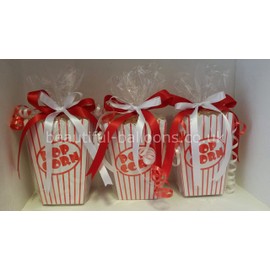 30 Popcorn Boxes With 30 Clear Cellophane Bags (with twist ties)