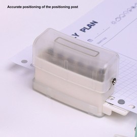 Manual 6 Hole Paper Punch Heavy Duty Commercial Puncher for Office School Studio - 30 Sheet Capacity - Gray (Transparent)