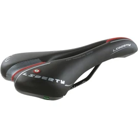 CUCUBA Montegrappa Saddle with Hole for Road Bikes, Trekking, Cross and MTB in Faux Leather - Liberty Model - Black