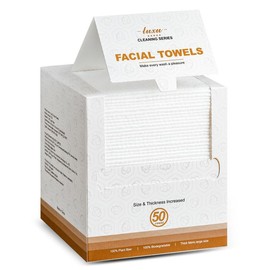 Disposable Face Towel,Biodegradable Facial Towels,Extra Thick Soft Large Clean Facial Towels Plant Fibe-50 Count Skincare Comfort facial washcloth - Pattern Name: 20 Count（Pack of 3）